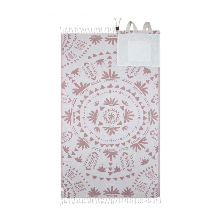 Cross-Border Bestseller Seashells Towel Bag, Two-In-One Convertible Beach Towel Bag