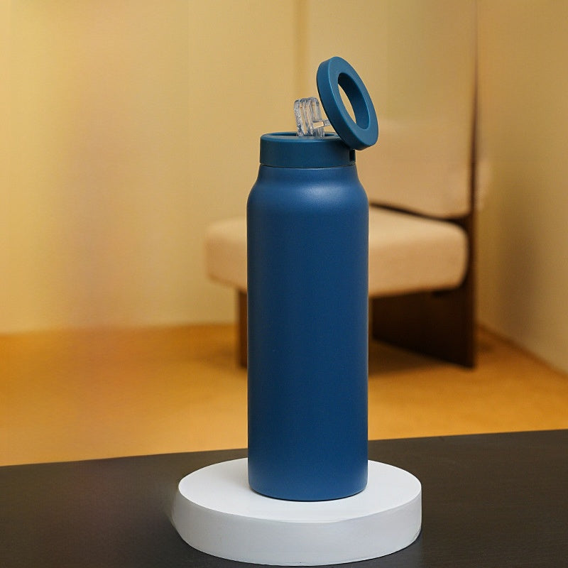 Magnetic Insulated Water Bottle with Phone Holder