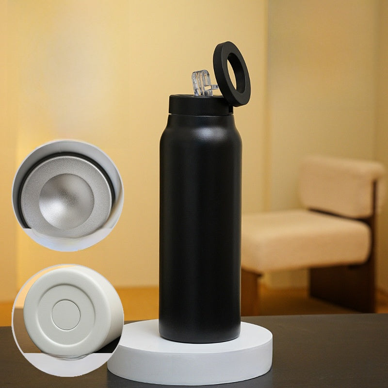 Magnetic Insulated Water Bottle with Phone Holder