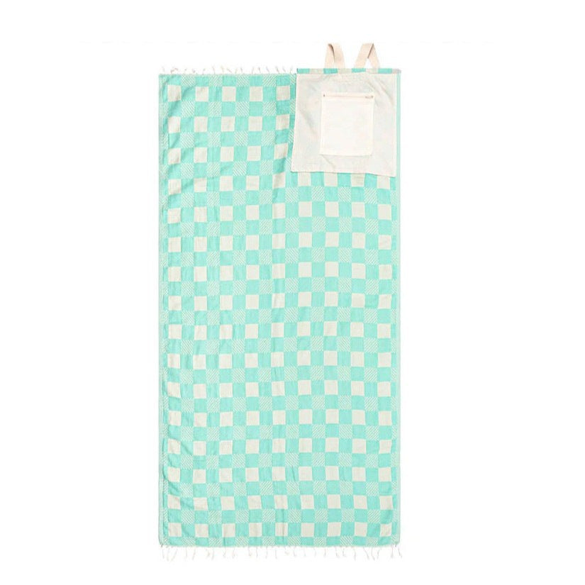 Cross-Border Bestseller Seashells Towel Bag, Two-In-One Convertible Beach Towel Bag