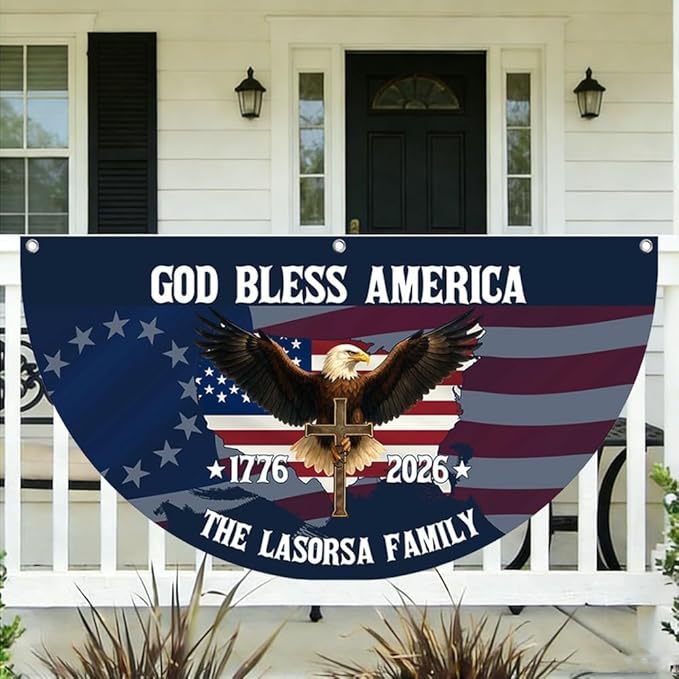 Semicircular Polyester Decorative Flag for Outdoor Use