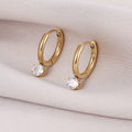 Minimalist Geometric Diamond Earrings
